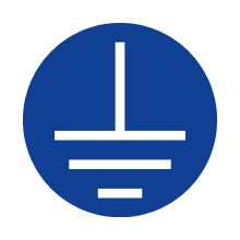 Etichetta tonda 'TERRA'bianco su blu diametro 26 mm 1 Foglio da 66 pezzi product photo