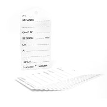 Cartellino rigido di identificazione conduttori, prestampato su entrambe le facce 50x100 mm - 10 pz product photo