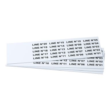 Targhetta in PVC non adesivo Bianco 35x9 mm confezione da 540 pezzi product photo Photo 01 3XL