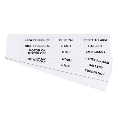 Targhetta in PVC non adesiva Bianco 67x15 mm confezione da 99 pezzi product photo Photo 01 3XL