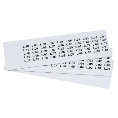 Targhetta in PVC adesiva Bianco 20x9  mm - 900 pezzi product photo Photo 01 3XL