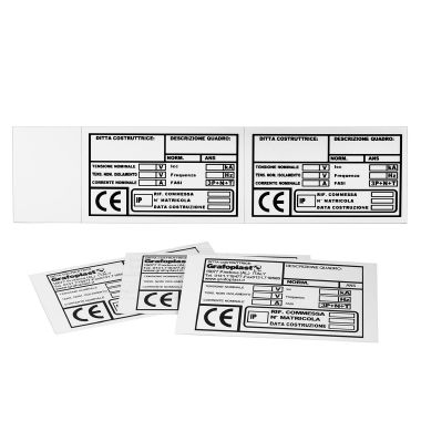 Targa Quadro in PVC adesiva Bianco 100x60 mm - 22 pezzi product photo Photo 01 3XL