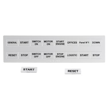 Targhetta per pulsanti in PMMA non adesivo bianco 27x15 mm confezione da 192 pezzi product photo Photo 01 3XL