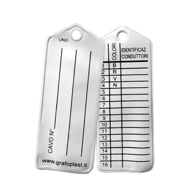 Cartellino morbido di identificazione conduttori prestampato su entrambe facce 40x100mm - 100 pezzi product photo Photo 01 3XL