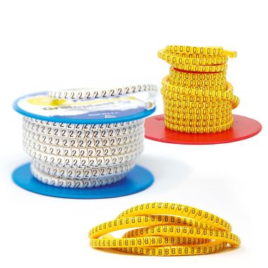 Anellino segnacavo Giallo  diametro da 2.5 fino a 5.0 mm lettera 'H'- 1000 pz product photo Photo 01 3XL