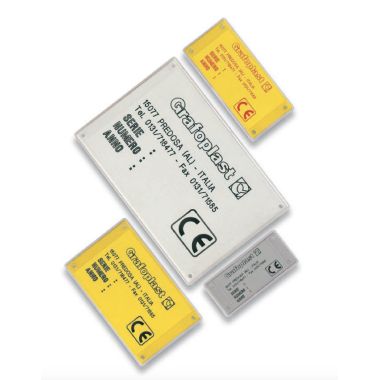 Targa per quadro con fori, colore bianco, dimensioni 100x60 mm - confezione da 10 pezzi product photo Photo 01 3XL