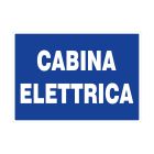 Cartello 'CABINA ELETTRICA', fondo blu scritta bianca, PVC, 297x210 mm - 1 pezzo product photo