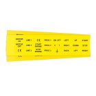 Targhetta in PVC adesiva Giallo 27x15mm - 264 pezzi product photo