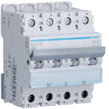 Interr. autom.4p 20a 6 ka c 4m product photo Photo 01 3XL