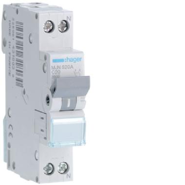 Interr. autom.1p+n 20a 4.5ka c 1m product photo Photo 01 3XL