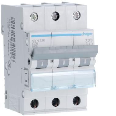 Interr. autom.3p 20a 4.5ka c 3m product photo Photo 01 3XL