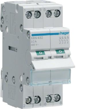 Interruttore non aut 4 poli 32a 2 mod product photo Photo 01 3XL