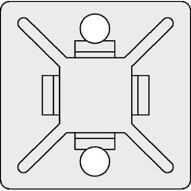 Basetta adesiva 38x38 nero MB5APT-A (Conf. da 100 Pz.) product photo Photo 05 3XL