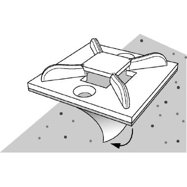 Basetta adesiva/vite 28x28 naturale MB4A (Conf. da 100 Pz.) product photo Photo 04 3XL