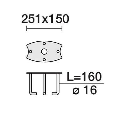 CONTROPIASTRA C/ZANCHE FE.ZINC.PER PALI ELL product photo Photo 01 3XL