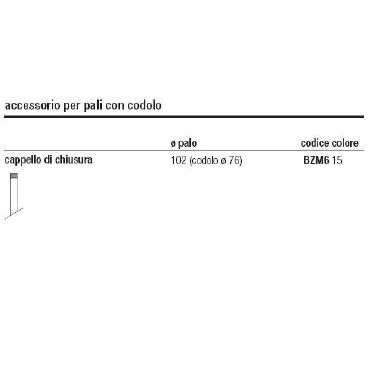 CAPPEL.DI CHIUS.X PALO D=102 C/CODOLO D=76 product photo Photo 01 3XL