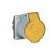 presa da incasso, serie PLUSO, 2 poli + PE, 4 h (giallo), 16 A, 100 ÷ 130 V, dritta product photo Photo 01 2XS