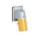 spina da incasso, serie PLUSO, 2 poli + PE, 4 h (giallo), 16 A, 100 ÷ 130 V product photo Photo 01 2XS