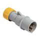 spina mobile, serie PLUSO, 2 poli + PE, 4 h (giallo), 16 A, 100 &divide; 130 V, dritta product photo Photo 01 2XS