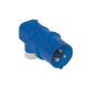 spina mobile, serie PLUSO, 2 poli + PE, 6 h (blu), 16 A, 200 ÷ 250 V, ad angolo product photo Photo 01 2XS