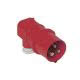spina mobile, serie PLUSO, 3 poli + PE, 6 h (rosso), 16 A, 380 ÷ 415 V, ad angolo product photo Photo 01 2XS