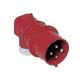 spina mobile, serie PLUSO, 3 poli + PE, 6 h (rosso), 32 A, 380 &divide; 415 V, ad angolo product photo Photo 01 2XS