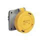 presa da incasso, serie PLUSO, 2 poli + PE, 4 h (giallo), 16 A, 100 ÷ 130 V, dritta product photo Photo 01 2XS