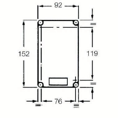 cassetta contenitrice per comandi e segnalazioni, serie AC, senza ingresso cavo, senza fori, dimensioni esterne 92x152x86 mm product photo Photo 02 3XL