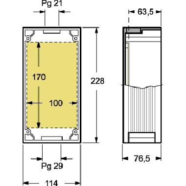 cassetta, serie BC, per 1 presa serie BK/BP/BE product photo Photo 02 3XL