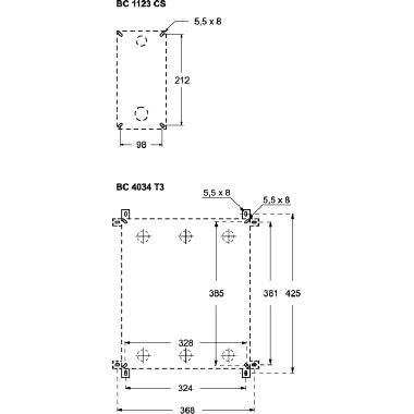 cassetta, serie BC, per 1 presa serie BK/BP/BE product photo Photo 03 3XL