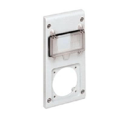 coperchio, serie BC, con vano e sportello per apparecchi modulari, per prese da incasso diritte con flangia 80 x 80 mm product photo Photo 01 3XL