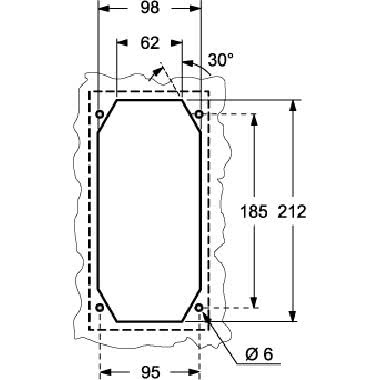coperchio, serie BC, con vano e sportello per apparecchi modulari, per prese da incasso diritte con flangia 80 x 80 mm product photo Photo 02 3XL