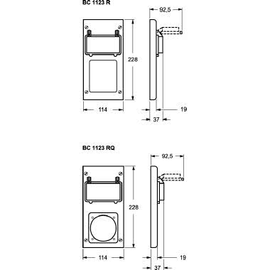 coperchio, serie BC, con vano e sportello per apparecchi modulari, per prese da incasso diritte con flangia 80 x 80 mm product photo Photo 03 3XL
