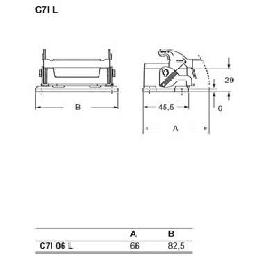 Custodia da incasso, serie V-TYPE, con 1 leva, grandezza '44.27' product photo Photo 02 3XL