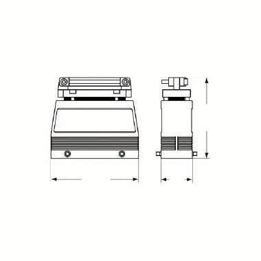 custodia mobile, serie C-TYPE, con 4 piolini, ingresso cavo verticale, grandezza '104.27', per cavi piatti product photo Photo 02 3XL