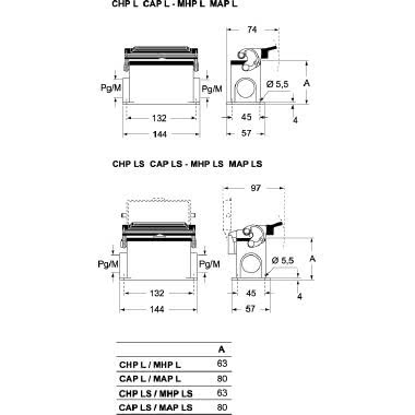 custodia da parete, serie C-TYPE, con 1 leva, ingresso cavo Pg21, grandezza '104.27', alta product photo Photo 02 3XL