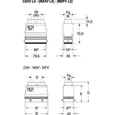 custodia mobile, serie C-TYPE, con 4 piolini, ingresso cavo Pg16 x 2 due ingressi cavo verticali, grandezza '77.27', alta product photo Photo 02 3XL