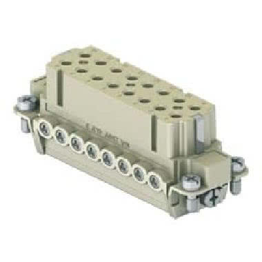 frutto presa, serie CDA, connessione con morsetto a vite, 16 poli + PE (17-32), 16 A 250 V 4 kV 3, grandezza '66.40', con piastrina product photo Photo 01 3XL