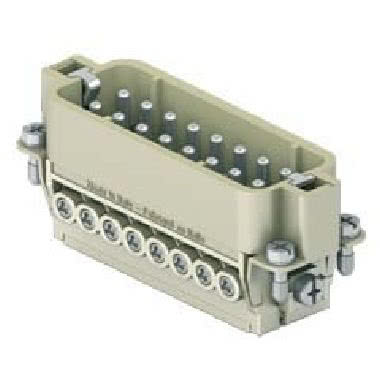 frutto spina, serie CDA, connessione con morsetto a vite, 16 poli + PE (17-32), 16 A 250 V 4 kV 3, grandezza '66.40', con piastrina product photo Photo 01 3XL