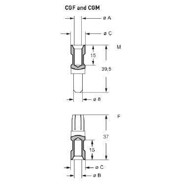 contatto a crimpare femmina, serie CG, 100 A, tornito argentato, sezione conduttore 35 mm², AWG 2 (Conf. da 30 Pz.) product photo Photo 02 3XL