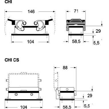 Custodia da incasso, serie C-TYPE, con 2 leve, grandezza '66.40' product photo Photo 02 3XL