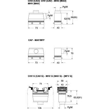 custodia mobile, serie C-TYPE, con 4 piolini, ingresso cavo orizzontale Pg16, grandezza '57.27' product photo Photo 02 3XL