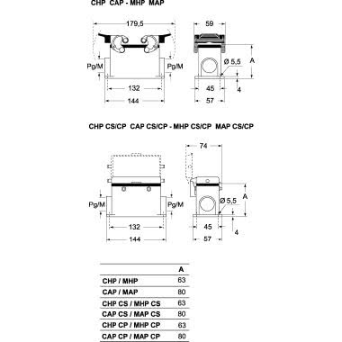 custodia da parete, serie C-TYPE, con 2 leve, ingresso cavo Pg21 x 2, grandezza '104.27' product photo Photo 02 3XL