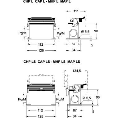 custodia da parete, serie C-TYPE, con 1 leva, ingresso cavo Pg36, grandezza '77.62' product photo Photo 02 3XL
