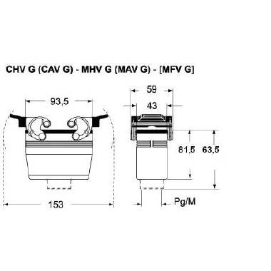 custodia mobile, serie C-TYPE, con 2 leve, ingresso cavo verticale Pg21, grandezza '77.27' product photo Photo 02 3XL