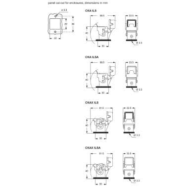 Custodia da incasso, serie CKA, con 1 leva, grandezza '21.21', per frutti presa, con guarnizione e coperchio metallico SELF-CLOSING product photo Photo 02 3XL