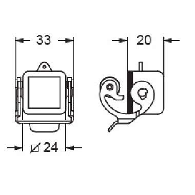 Coperchio, serie CKA, con 1 leva, grandezza '21.21', per frutti presa, con guarnizione e asola product photo Photo 02 3XL