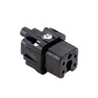 frutto presa, serie CK, connessione con morsetto a vite, 4 poli + PE, 10 A 230/400 V 4 kV 3, grandezza '21.21', colore nero product photo Photo 01 3XL