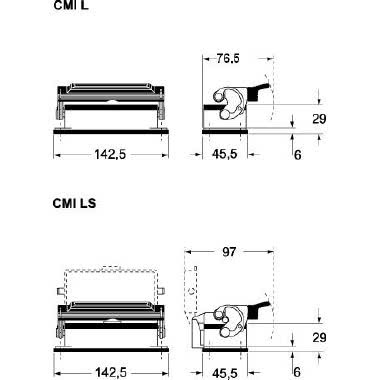 Custodia da incasso, serie 830V, con 1 leva, grandezza '104.27', con sportello metallico product photo Photo 02 3XL