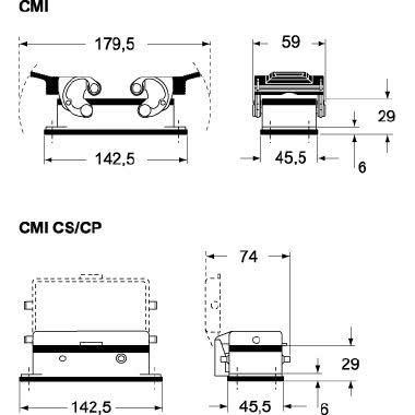 Custodia da incasso, serie 830V, con 2 leve, grandezza '104.27' product photo Photo 02 3XL